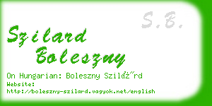 szilard boleszny business card